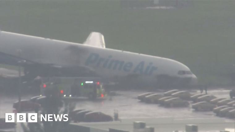 Watch: Video shows damaged Amazon cargo plane after crash An Amazon Air cargo plane has overshot the runway while attempting to land at Miami International Airport.